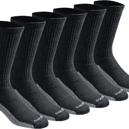 Dickies Men's Dri-Tech Moisture Control Crew Socks, Available in M-XXL (6, 12, 18 Pairs)