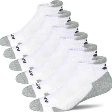 APTYID Men's Performance Cushion Ankle Athletic Running Socks (6 Pairs)